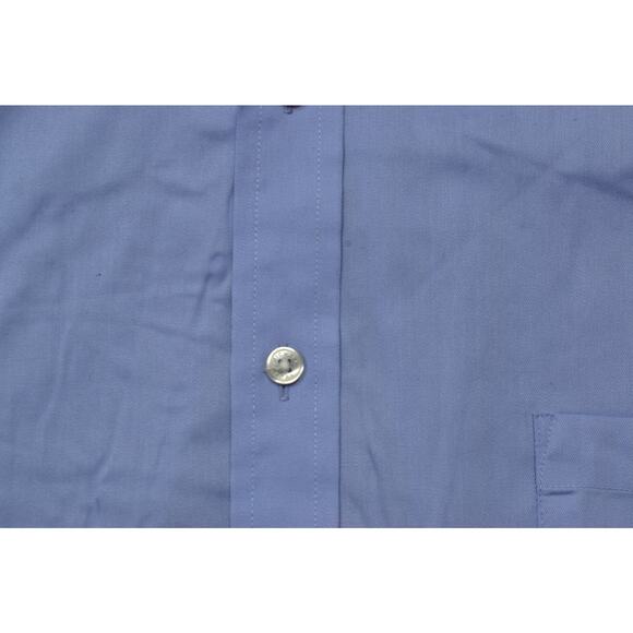 Michael Kors Tall Fit Non Iron Dress Shirt Blue Size 18.5 38/39 - Picture 6 of 8